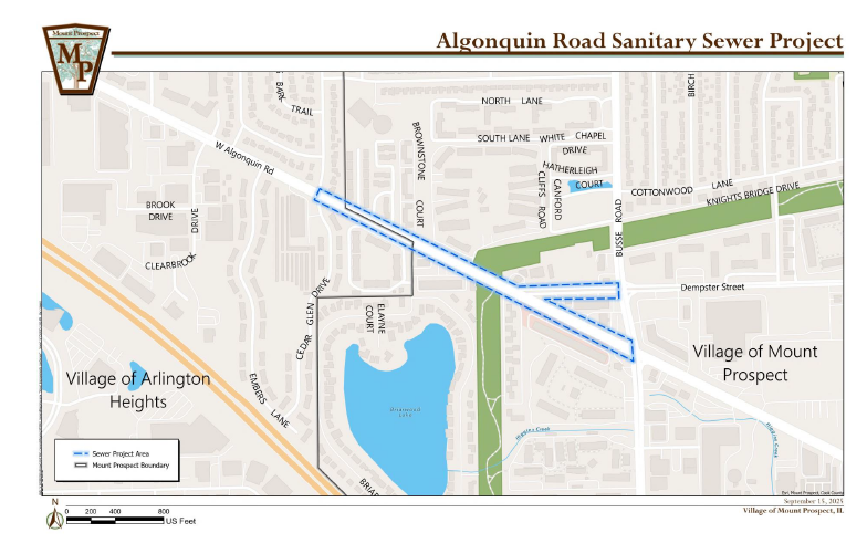 Algonquin Road Sewer Improvement Map